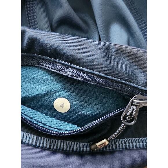 Lululemon Multicolor Camo Stretch Pull On Athletic Cropped Leggings 965 Size 4 - Picture 4 of 6